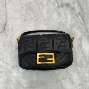 Fendi mini baguette black